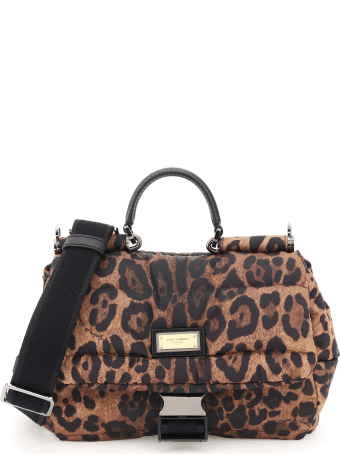 Dolce & Gabbana Leo Print Nylon Sicily Bag