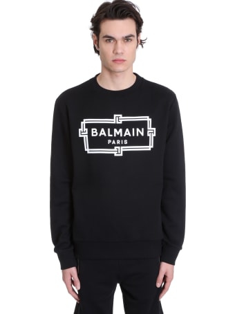 Balmain Sweatshirt In Black Cotton