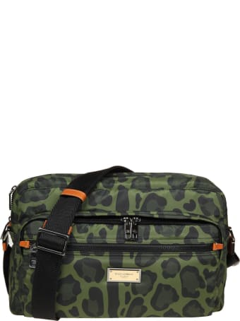 Dolce & Gabbana Messenger In Nylon With Camouflage Print
