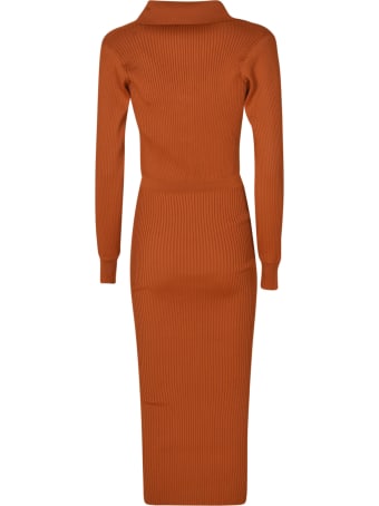 self-portrait Ribbed Knit Midi Dress