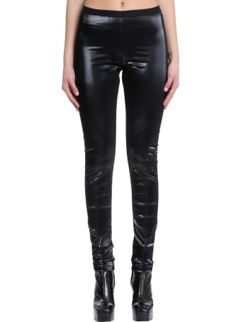 Rick Owens Lilies Leggins In Black Cotton
