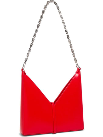 Givenchy Small Cut Out Crossbody Bag In Red Box Leather