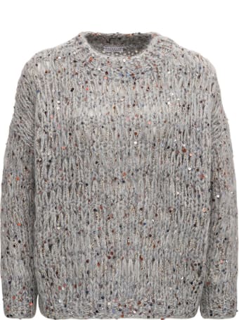 Brunello Cucinelli Mohair Blend Sweater With Sequins