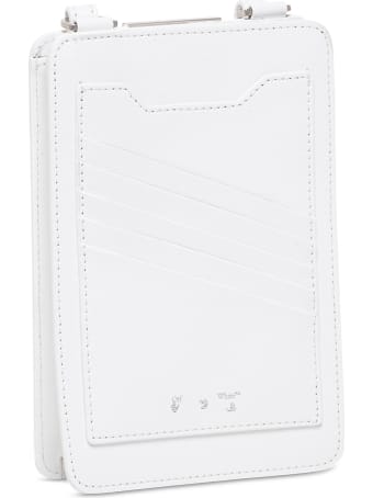 Off-White Vertical White Leather Crossbody Bag