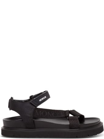 Moncler Flavia Black Sandals With Logo