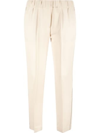 Brunello Cucinelli Ribbed Waist Classic Trousers