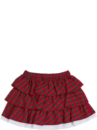 Philosophy di Lorenzo Serafini Kids Check Cotton Skirt With Flounces