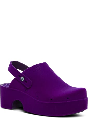 Xocoi Purple Velvet Clogs