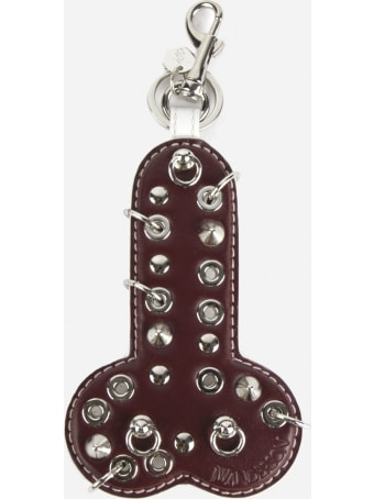 J.W. Anderson Leather Keychain With Studs