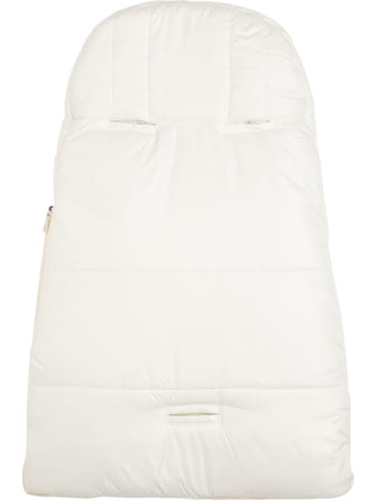 Emporio Armani White Nylon Padded Blanket With Logo