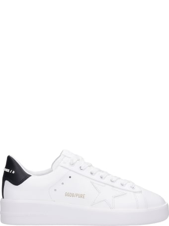 Golden Goose Pure Star Sneakers In White Leather