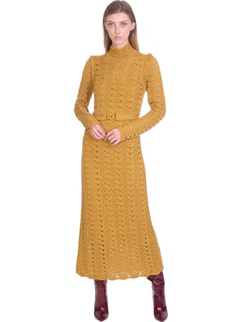Zimmermann Dress In Yellow Wool