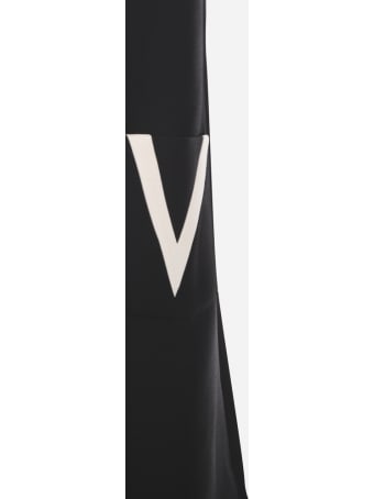 Valentino Mini Dress In Virgin Wool With Contrasting Inserts