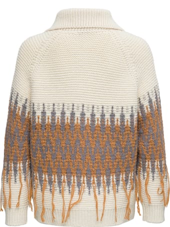 Fabiana Filippi Norwegian Jacquard Wool Cardigan