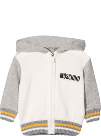 Moschino Newborn White Sweatshirt