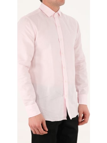 Salvatore Piccolo Pink Shirt With Open Collar