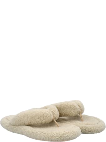 MM6 Maison Margiela Mm6 Teddy Faux-shearling Flip Flops
