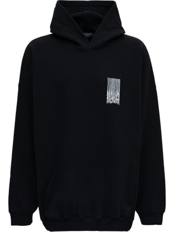 Balenciaga Barcode Hoodie In Black Cotton