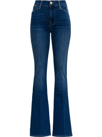 Frame Five Pockets Flared Blue Denim Jeans