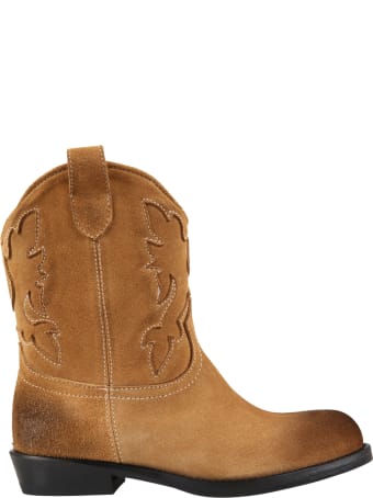 Gallucci Beige Boots For Kids