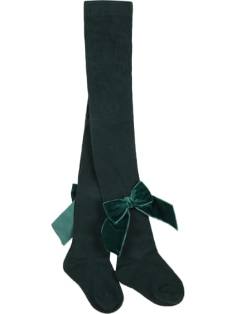 Story loris Green Tights For Girl With Bow