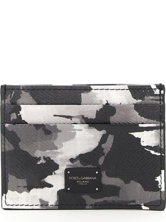 Dolce & Gabbana Camouflage Print Card Holder