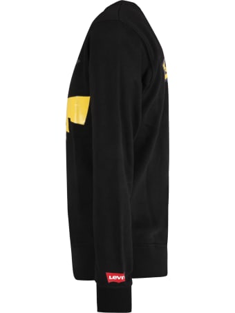 Levi's Black Sweatshirt For Kids With Logo And Pikachu
