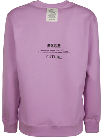 MSGM Fantastic Green Earth Print Sweatshirt