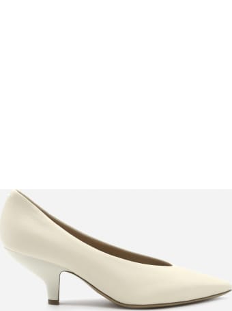 Maison Margiela Leather Décolleté With Tone-on-tone Logo Detail