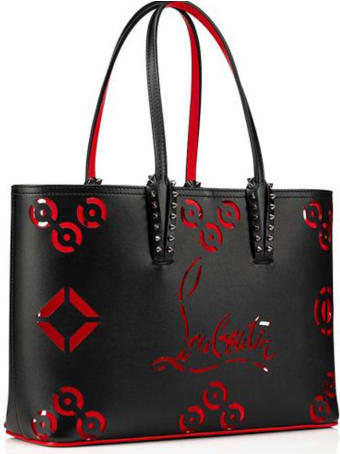 Christian Louboutin Black Leather Cabata Loubinthesky Perfore