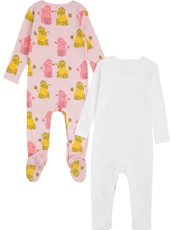 Stella McCartney Kids Set Of Two Cotton Romper With Poodle Print