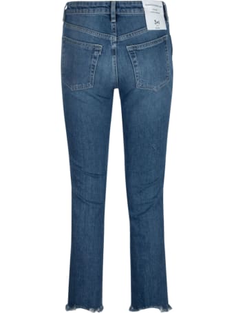 3x1 Fringed Hem Cropped Jeans