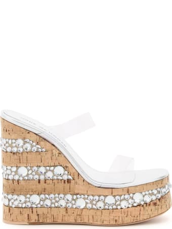 Haus of Honey Croco Crystal Two-strap Mules