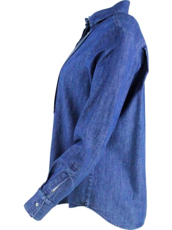 Barba Napoli Denim Shirt With Rhinestones