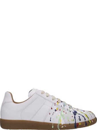 Maison Margiela Replica Sneakers In White Leather
