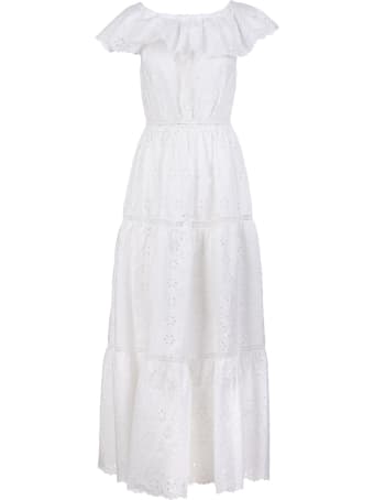 Parosh Broderie Anglaise Flared Dress