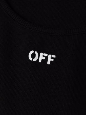 Off-White Basic Ribbed Short Dress
