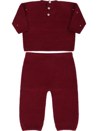 La stupenderia Bordeaux Suit For Baby Kids With Star