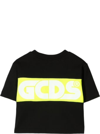 GCDS Black Cotton T-shirt