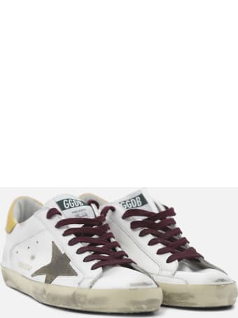 Golden Goose Superstar Sneakers In Leather With Contrasting Heel Tab