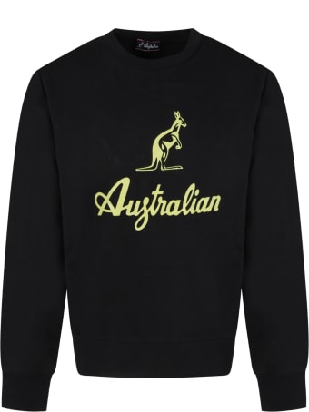 Australian Black Sweatshirt For Boy With Green Logo