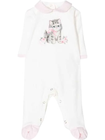 Monnalisa White Baby Girl Romper