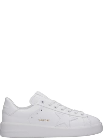 Golden Goose Pure Star Sneakers In White Leather