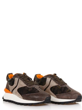 Voile Blanche Sneakers Qwark Fabric And Suede