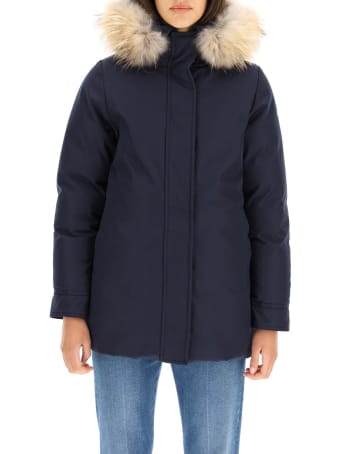 Pyrenex Bordeaux Water-repellent Parka With Fur