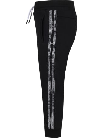 Givenchy Black Sweatpant For Kids With Logos