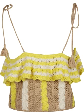 MSGM Stripe Patterned Woven Top