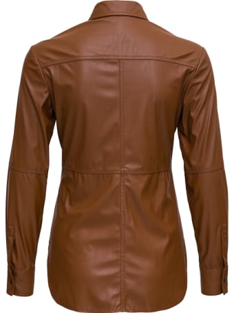 Antonelli Cyclops Shirt In Brown Leatheret