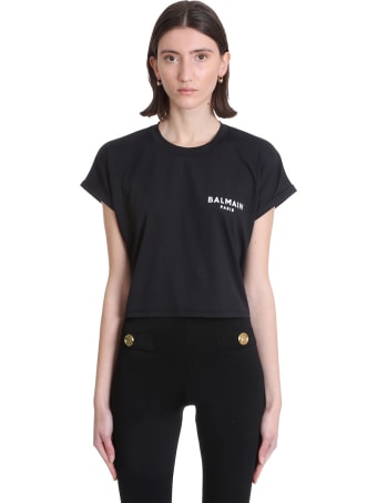 Balmain T-shirt In Black Cotton