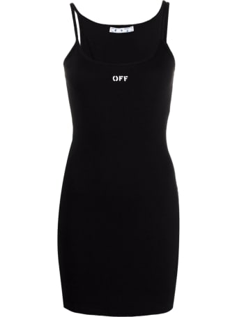 Off-White Basic Ribbed Short Dress